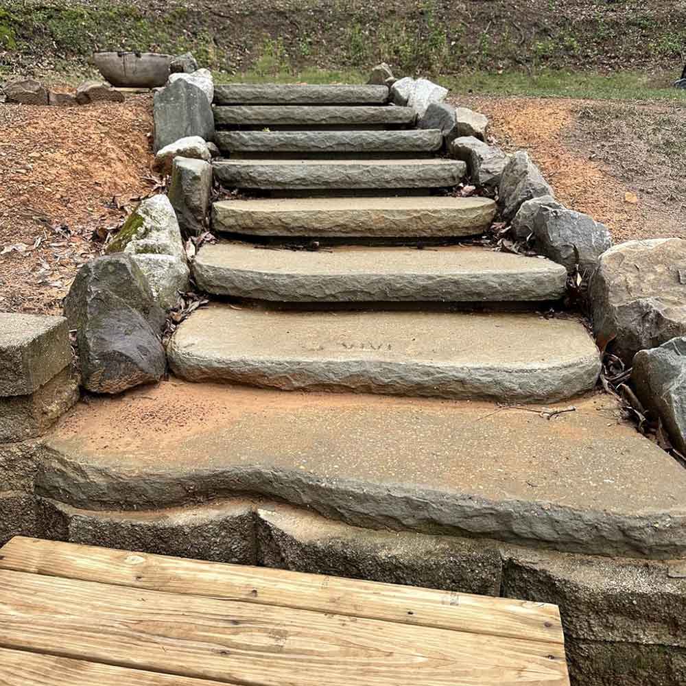 Steps Created with Form Liner Concrete Edge Form Liner Mold
