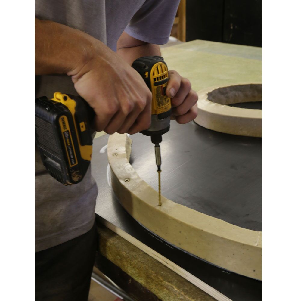 Removing Screws from Form Liner Concrete Countertop Form Liner