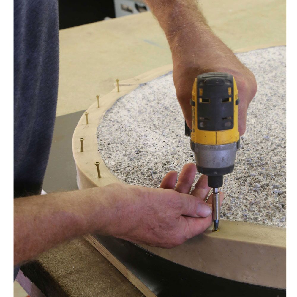 Removing Screws from Form Liner Concrete Countertop Edge Form