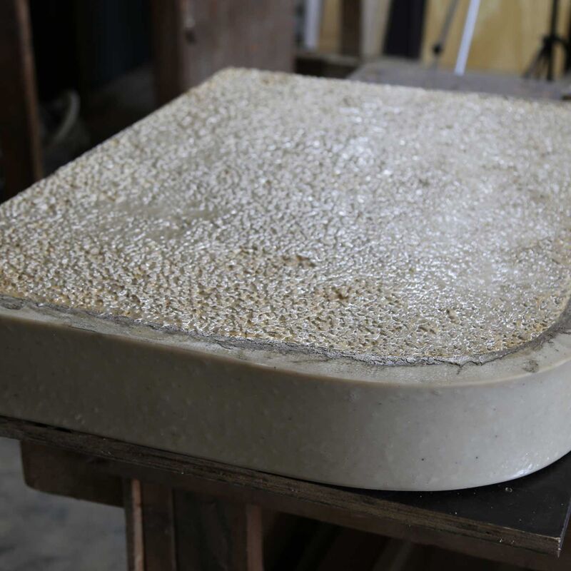 Poured Concrete in Form Liner Edge Form Liner