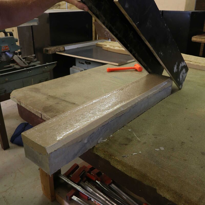 Removing Lintel from Form Concrete Step Form Liner