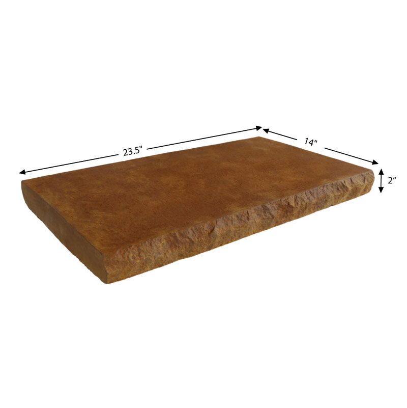 Wall Cap with Measurements Seat Wall Cap Mold
